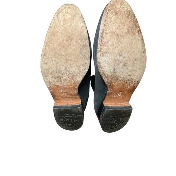 La Barca Men Western Ankle Boots Black Leather Rodeo Cowboy Boots MX 25 US Men 7 - Picture 6 of 12